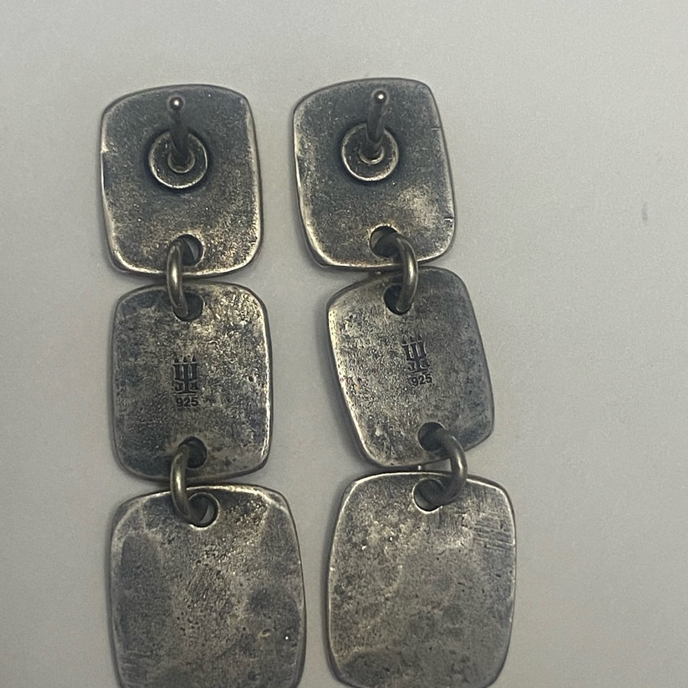 ⭐️JAMES AVERY⭐️ Set - Hammered Square Link Earring and Necklace - Retired - Picture 13 of 15